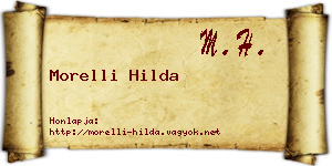 Morelli Hilda névjegykártya